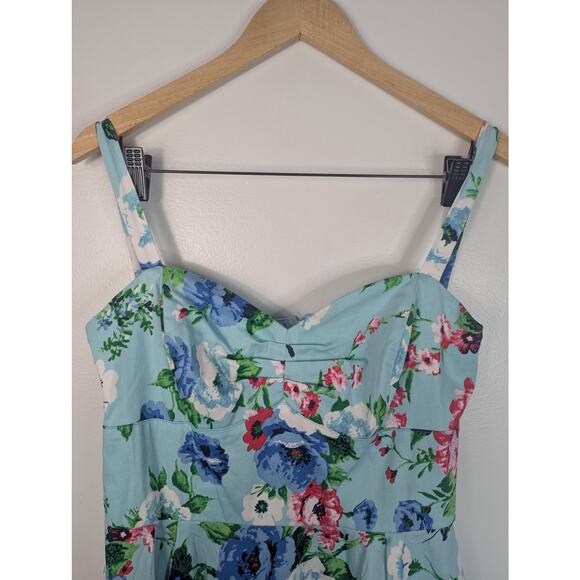 Retrospec'd Pinup Style Floral Norma Jean Once Upon A Time Sleeveless Dress - Picture 5 of 11